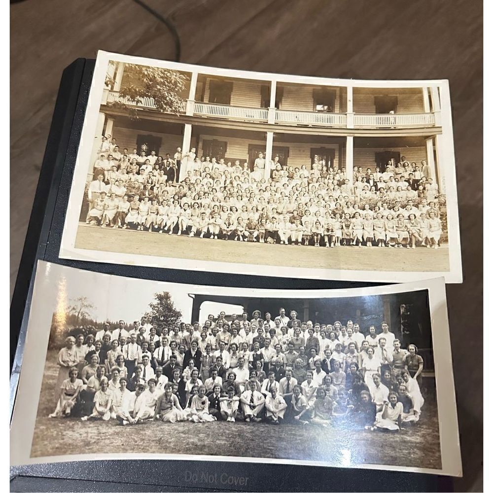 Vintage Group Work Photos 1930s 10” long Men Women Landscape